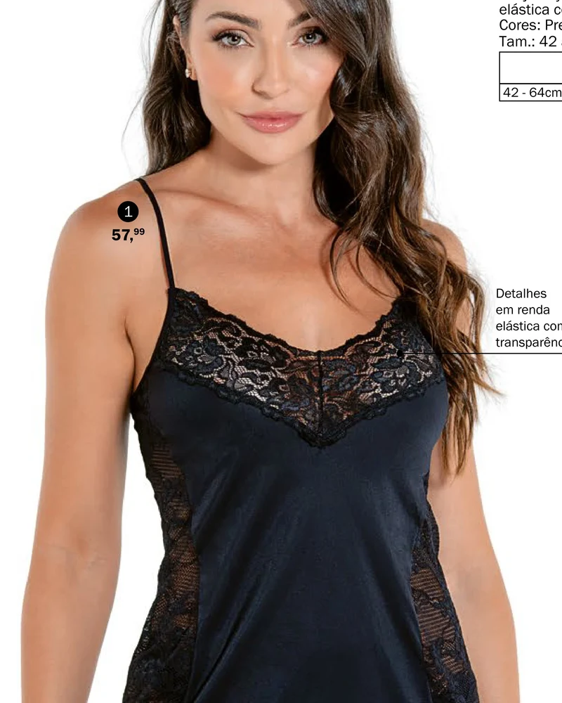 Camisola DeMillus Negri